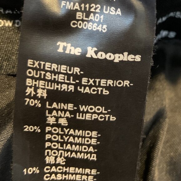 Women's The Kooples Black Wool Cashmere Blend Structured Coat Size 36 - Picture 16 of 16